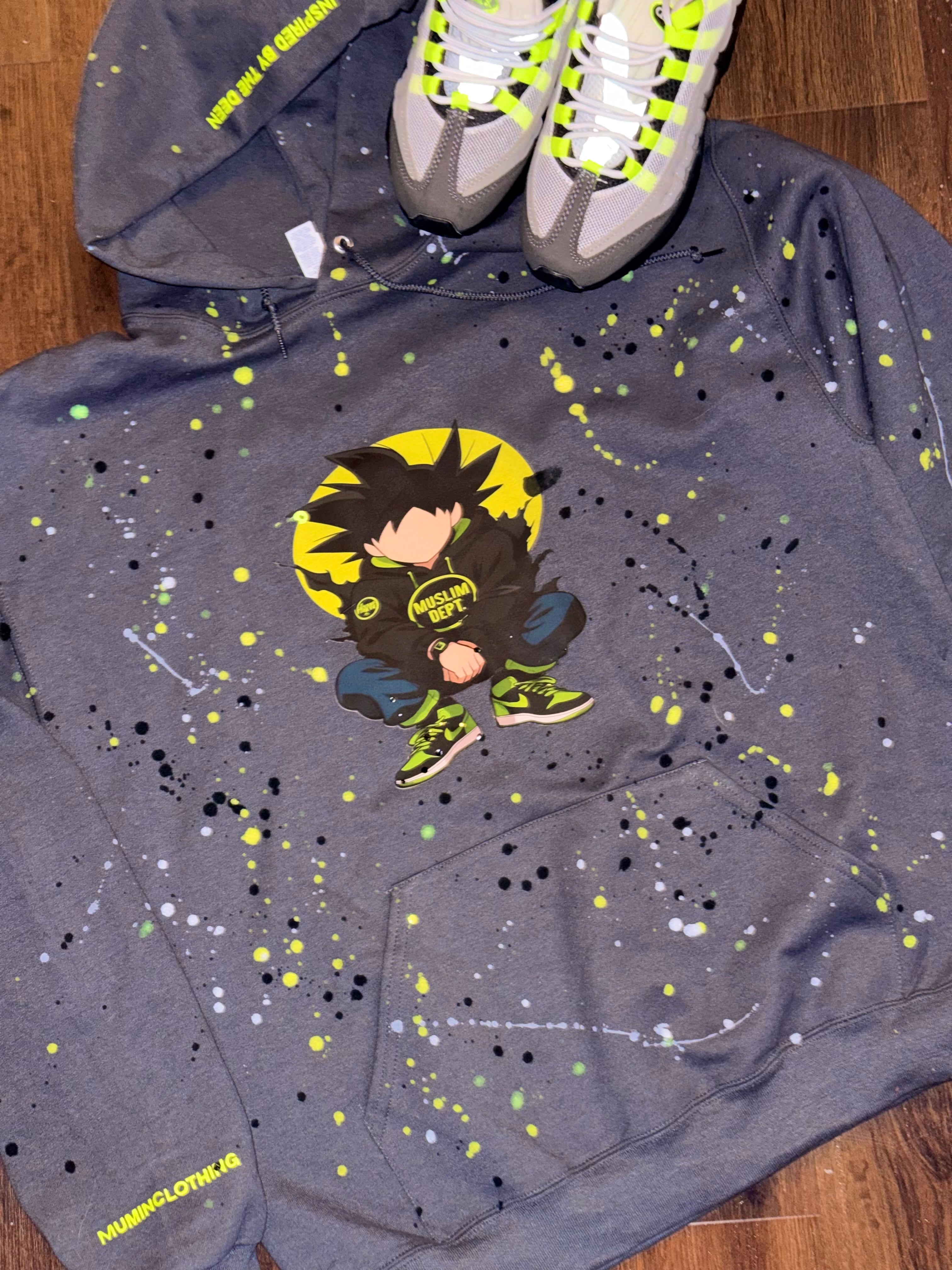 Grey goku hoodie