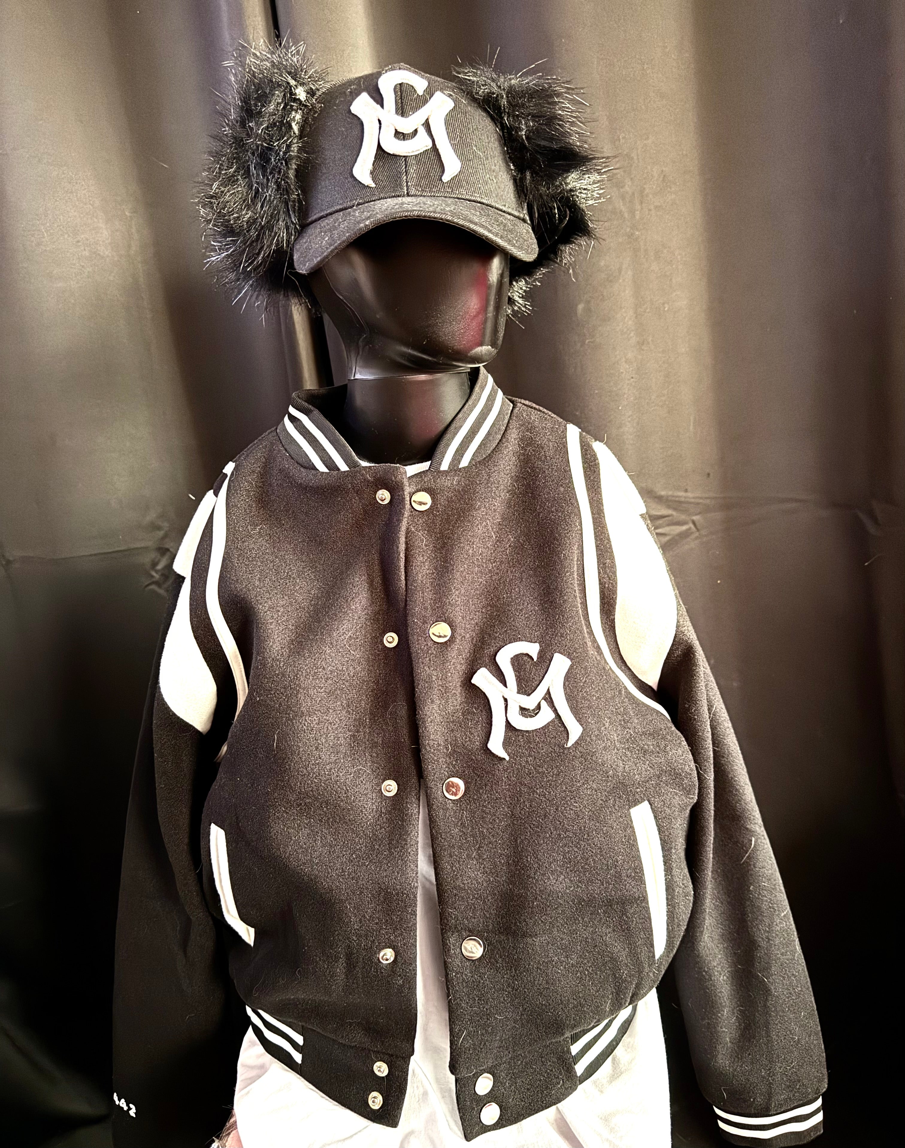 Black varsity jacket