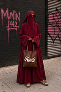 Hijabi leather tote bag