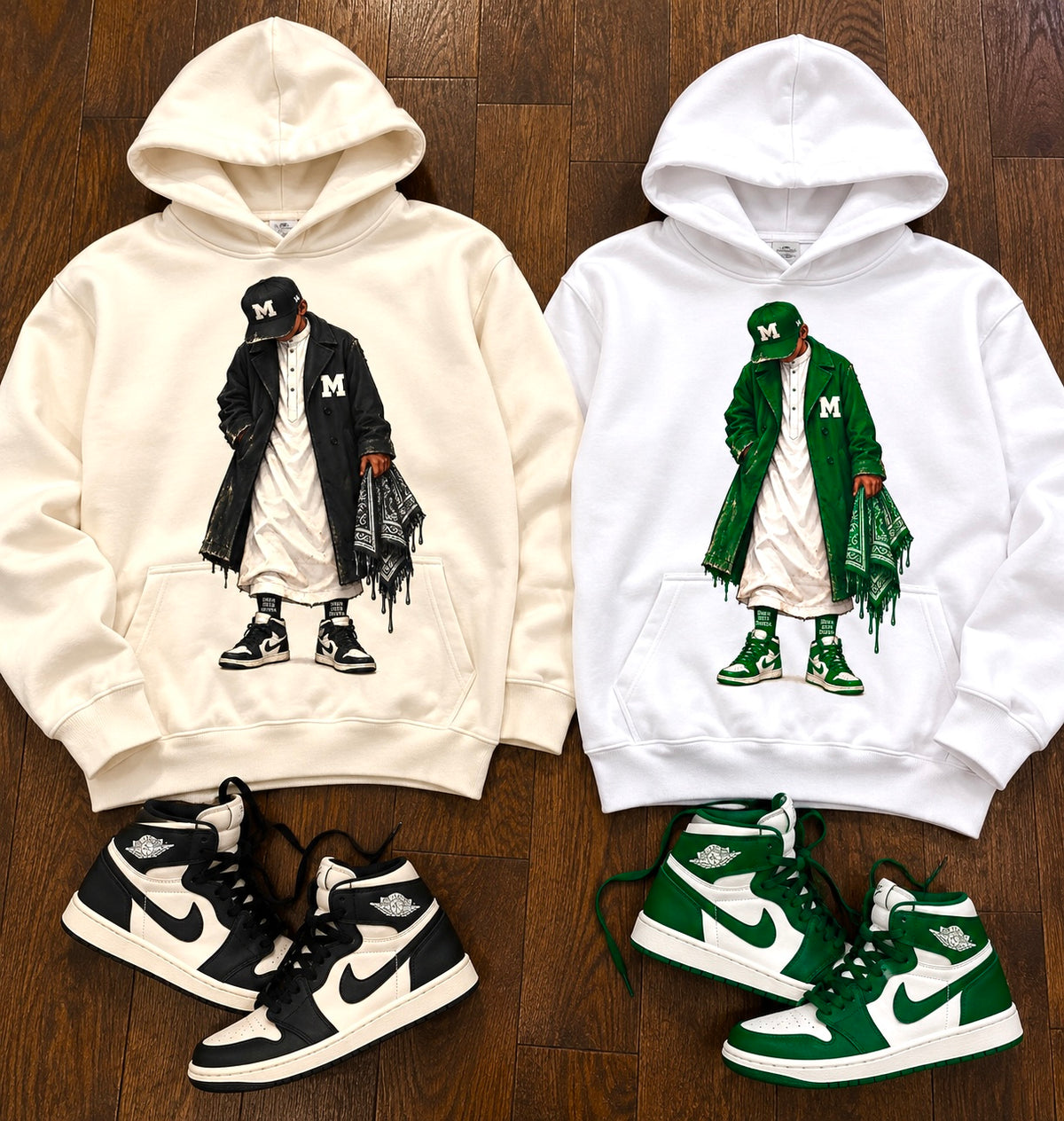 Pea coat hoodie