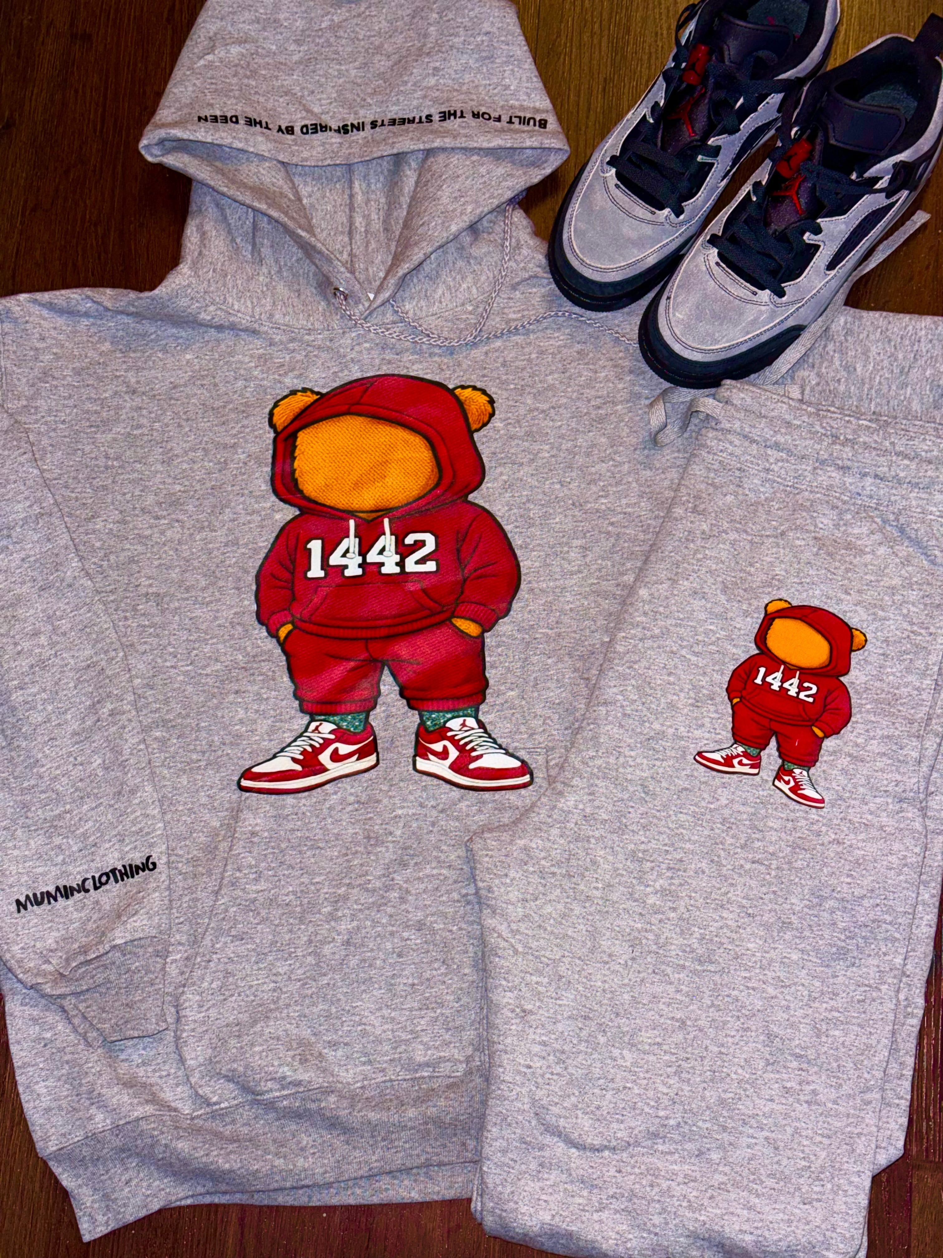 Red teddy bear sweatsuit
