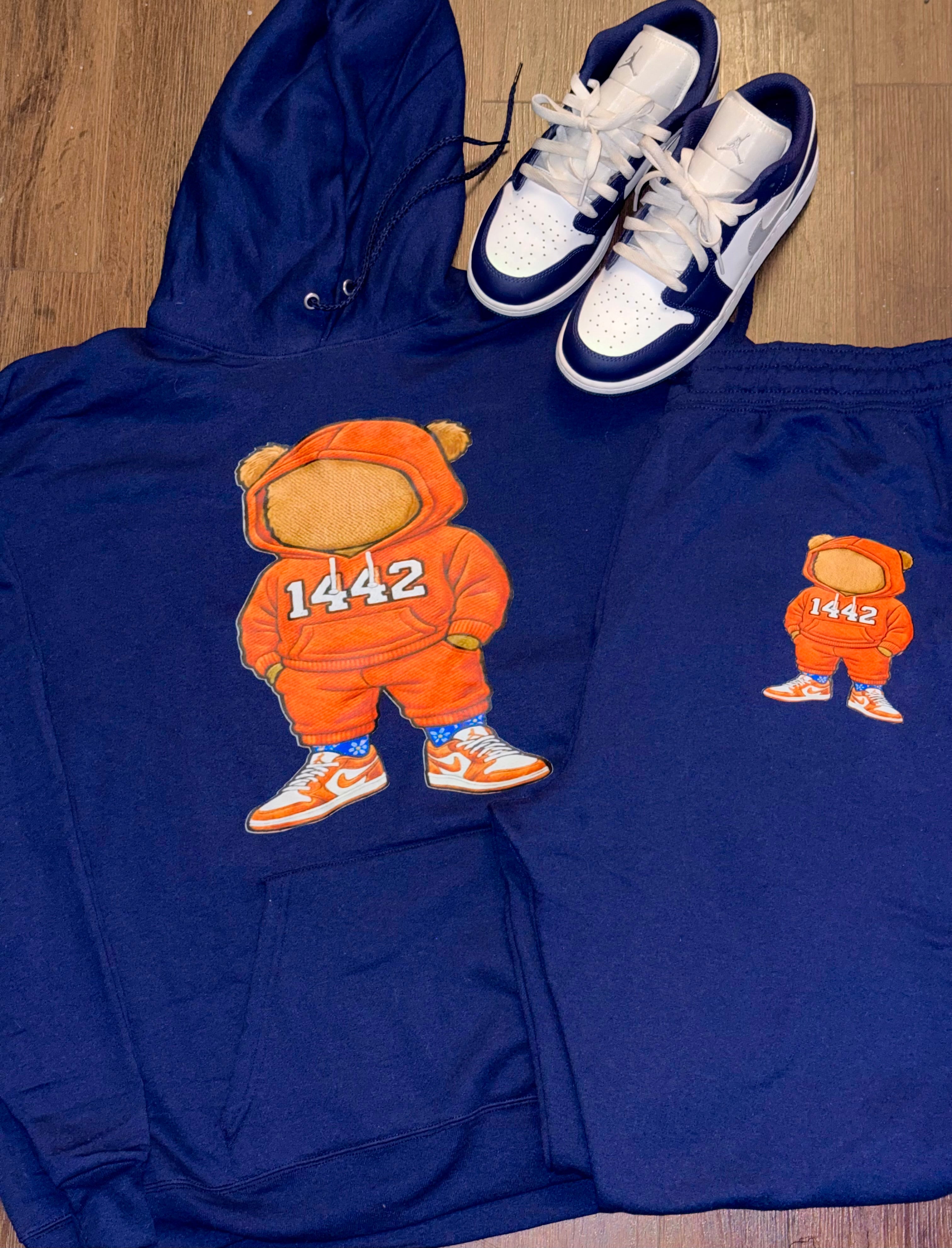 Orange teddy bear sweatsuit
