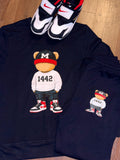 Black teddy bear sweatsuit