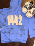 Sky blue spray paint 1442 hoodie