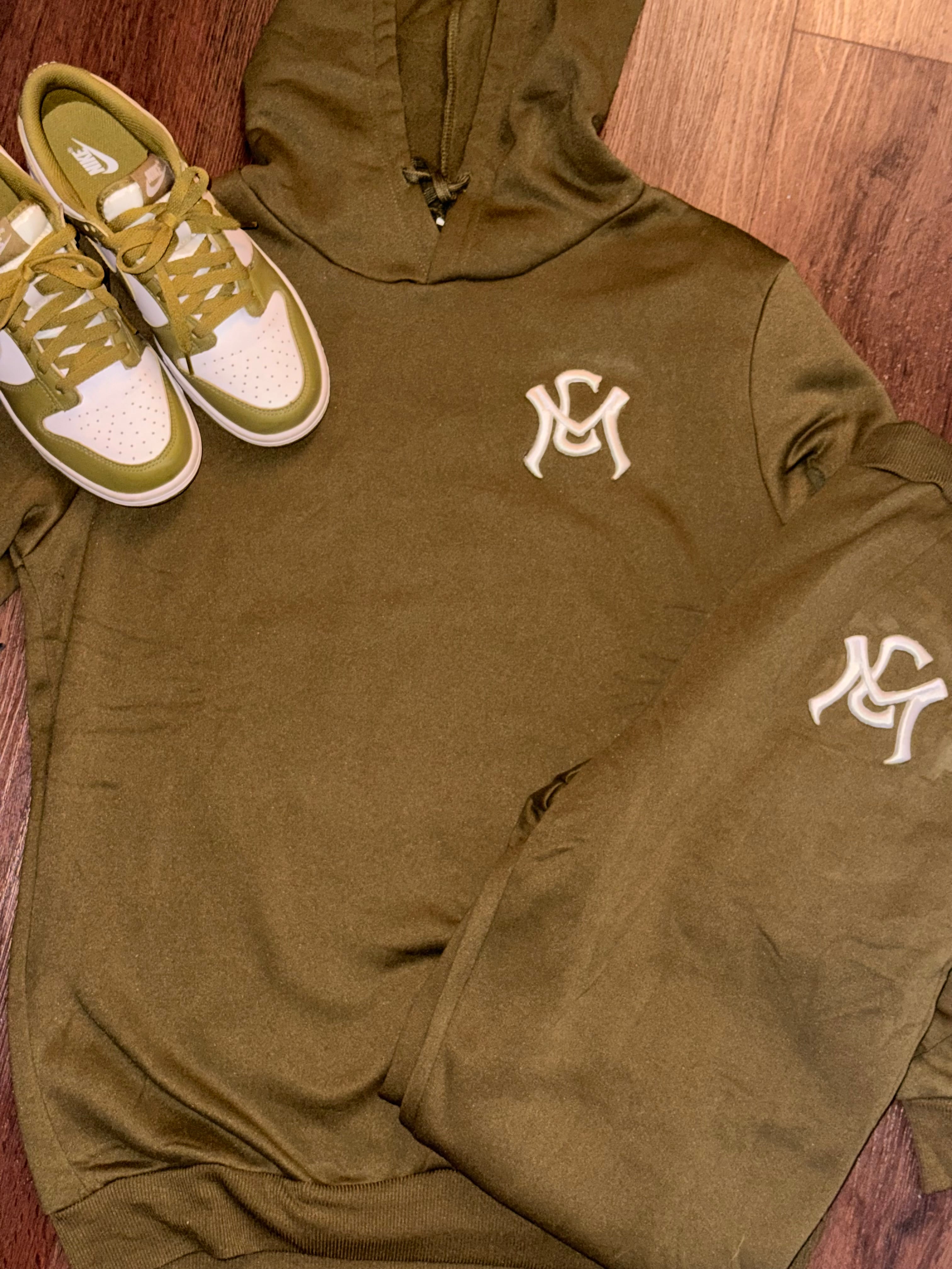 Olive green logo sweatsuit