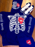 Blue skull sweatsuit
