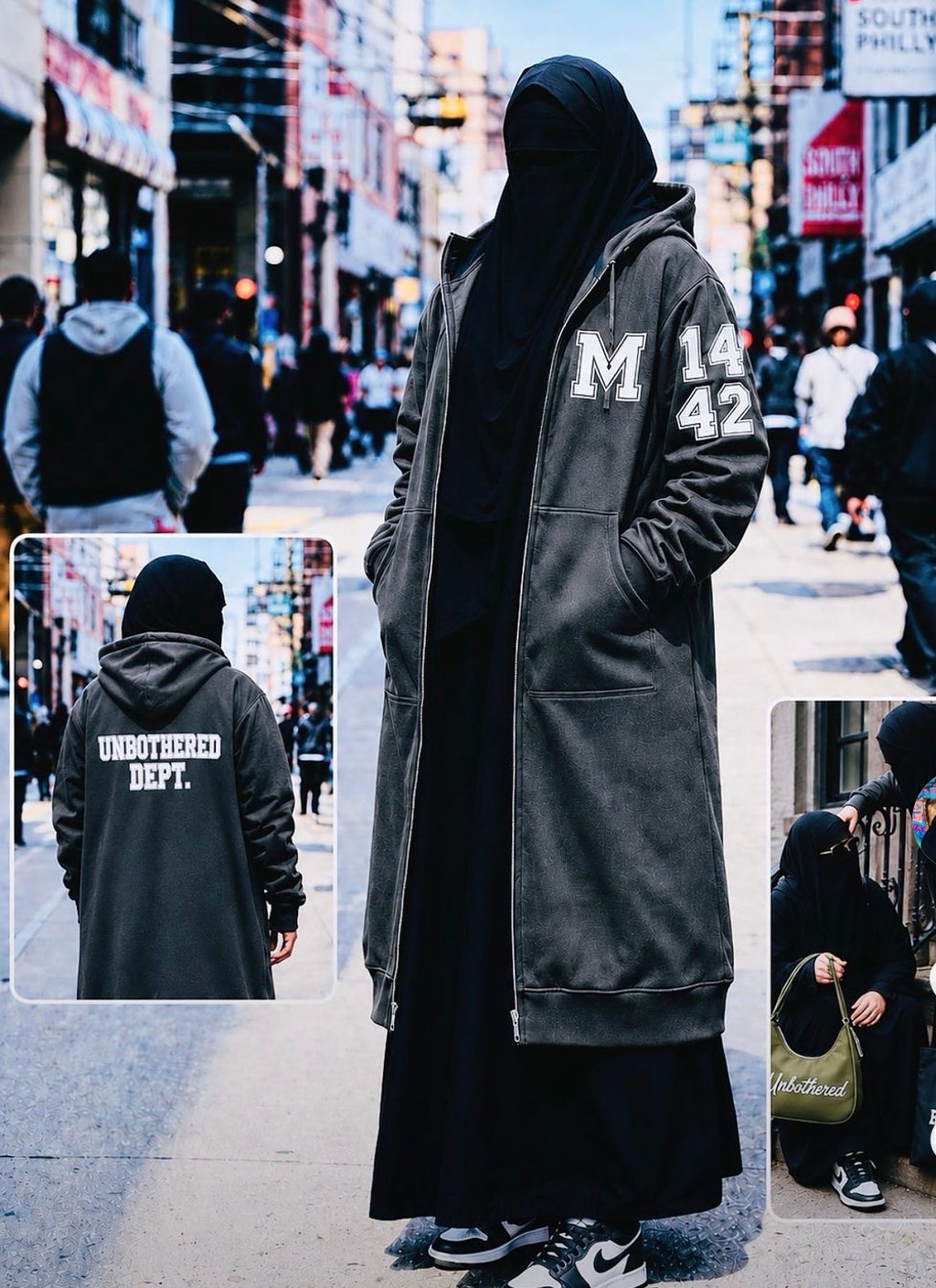 MUSLIMAH DEPT. & UNBOTHERED DEPT. LONG HOODIES