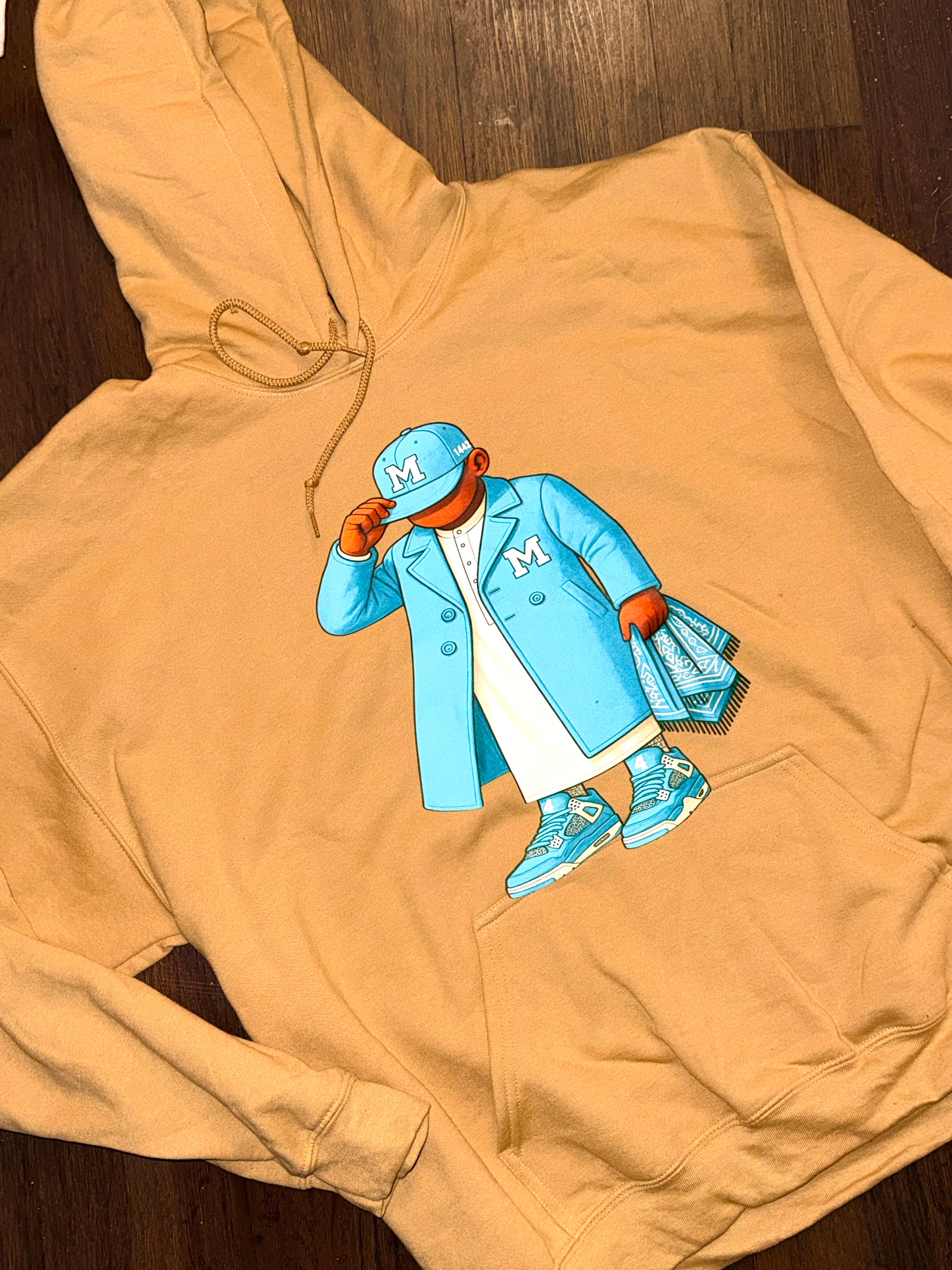 Pea coat teddy hoodie