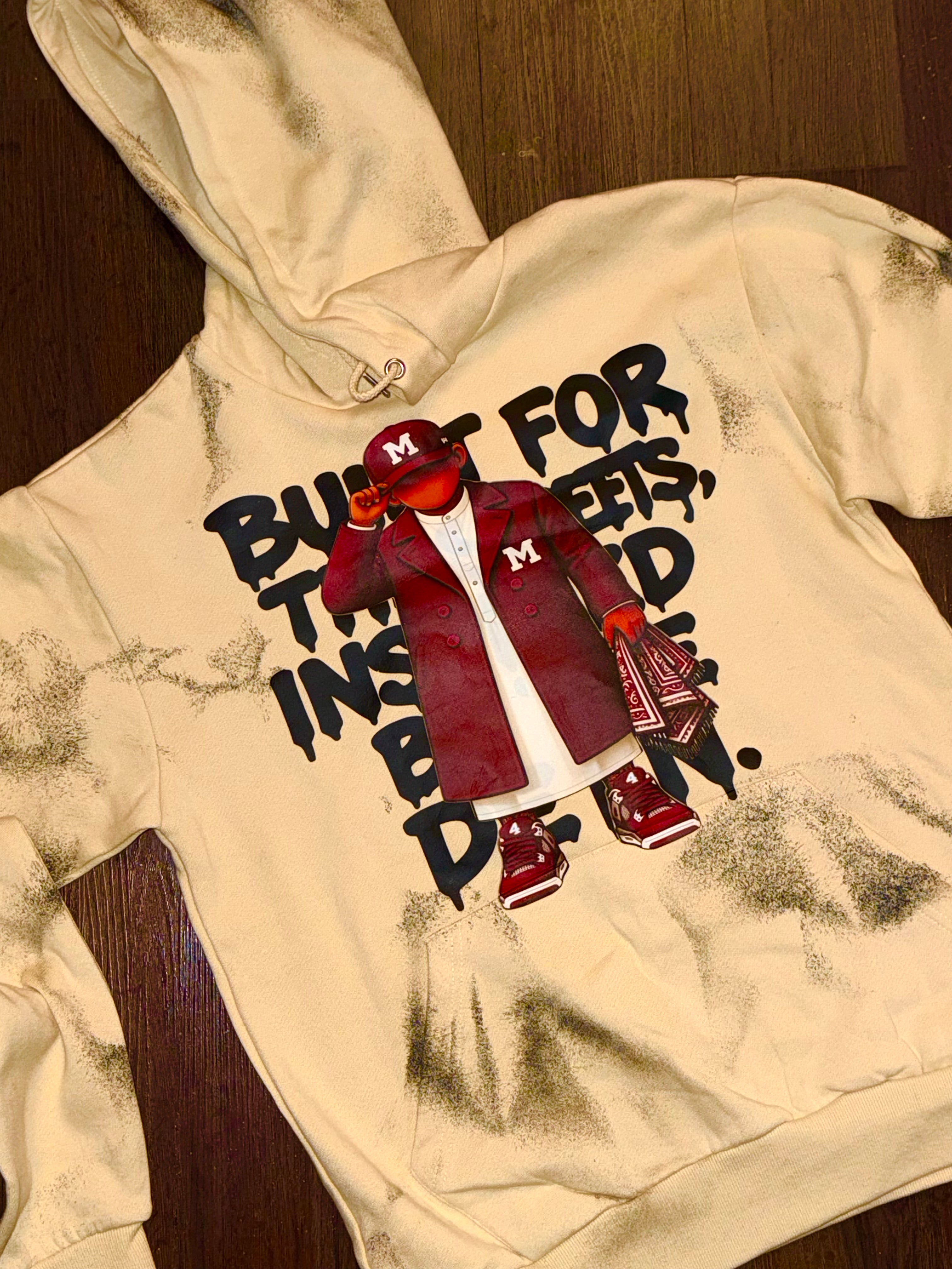 Spray painted hoodie