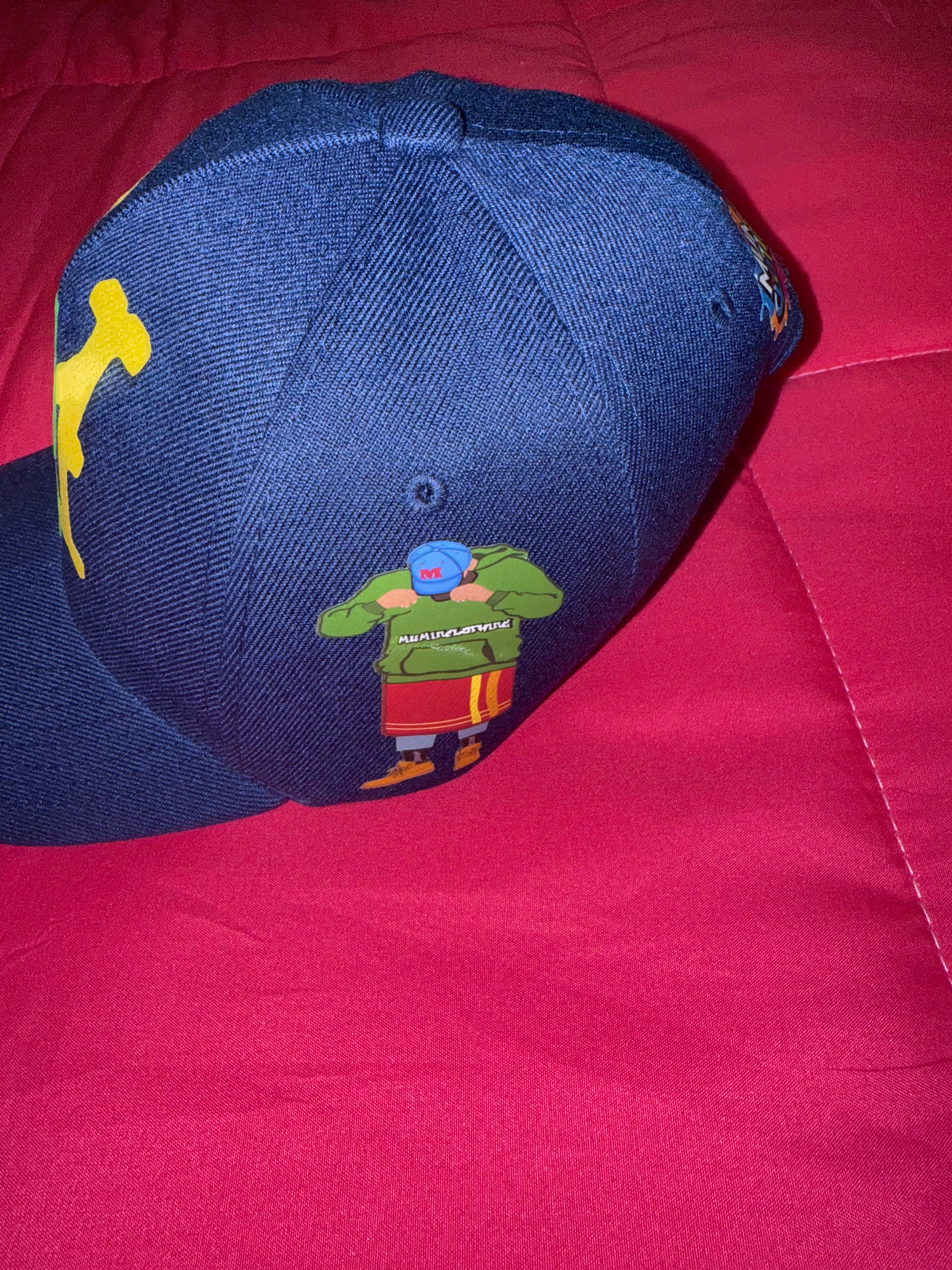 Blue logo fitted cap