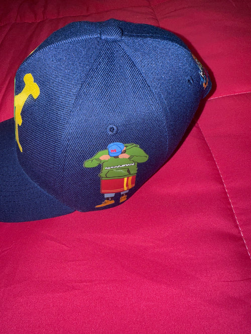 Blue logo fitted cap