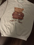 Tan praying teddybear sweatshirt